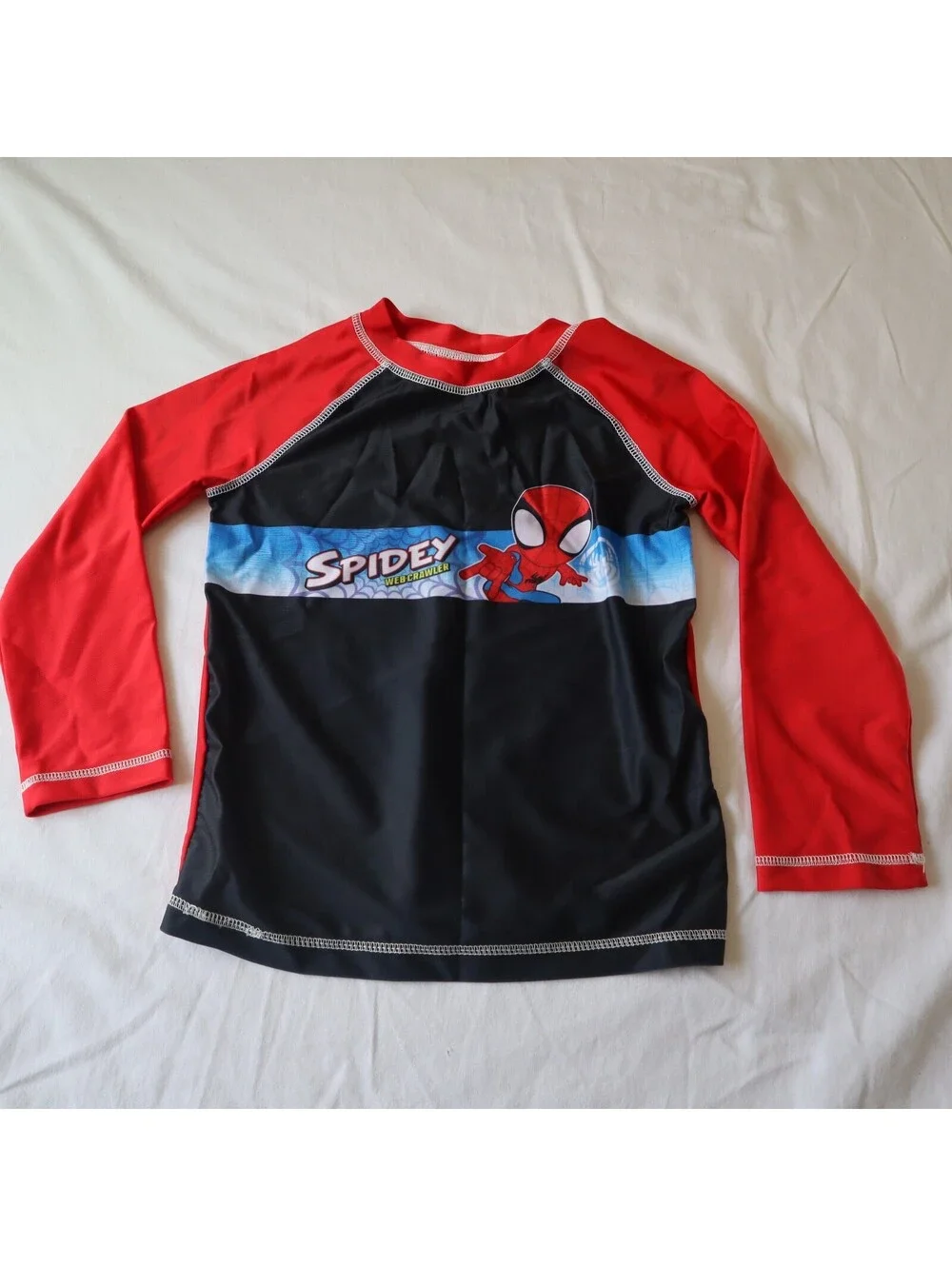 Marvel Boys Spidey Web Crawler Swim Set Size 5T Red Black Blue
